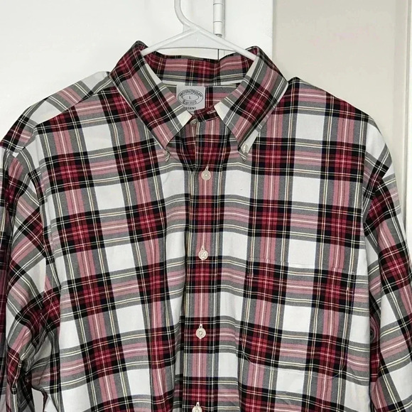 Men’s brooks brothers regent plaid button up - Picture 2 of 6